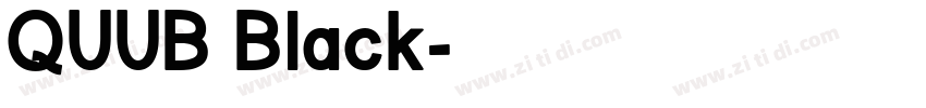 QUUB Black字体转换